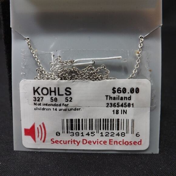 Penguin Necklace, Silver Plated, Clear & Black Rhinestones, NWT, 18 Inches - Picture 3 of 8